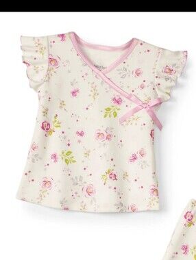 American Girl Bitty Baby Beautiful Blooms Pajama  Top Size 2T